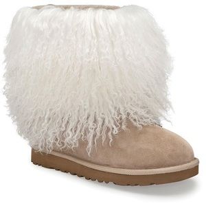 Uggs Shearling Mongolian Fur Cuff Boots